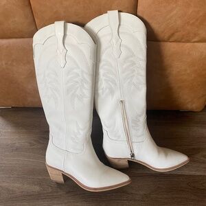 Dolce Vita white western cowboy boots